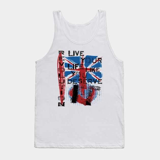 Revolution Union Jack Trash Polka Art T-shirt Tank Top by The Dude